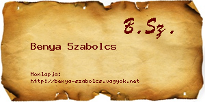 Benya Szabolcs névjegykártya